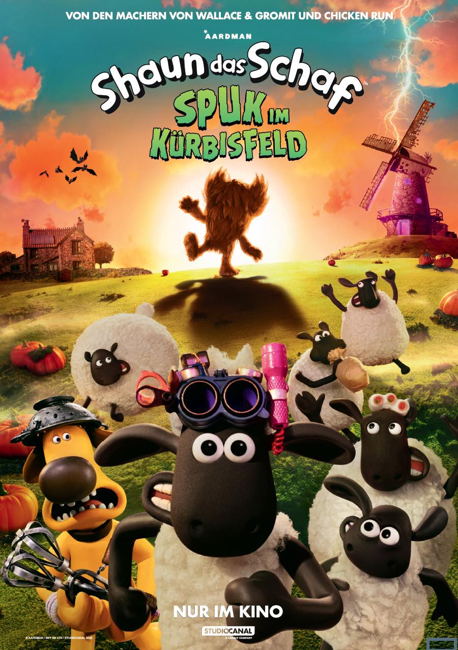 Filmplakat SHAUN DAS SCHAF – SPUK IM KÜRBISFELD